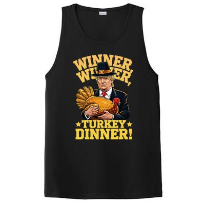 Humor Funny Trump Winner Winner Turkey Dinner Thanksgiving PosiCharge Competitor Tank