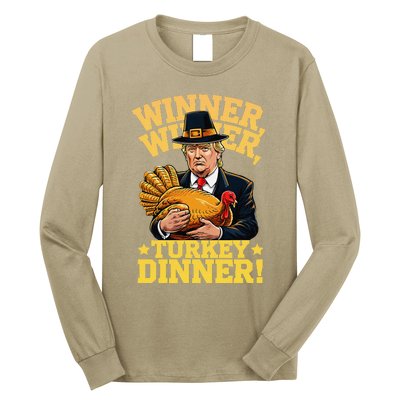 Humor Funny Trump Winner Winner Turkey Dinner Thanksgiving Long Sleeve Shirt