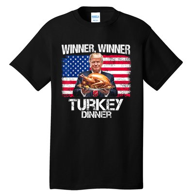 Humor Funny Trump Winner Winner Turkey Dinner Thanksgiving Tall T-Shirt