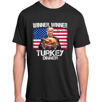 Humor Funny Trump Winner Winner Turkey Dinner Thanksgiving Adult ChromaSoft Performance T-Shirt