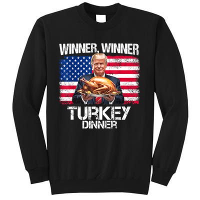 Humor Funny Trump Winner Winner Turkey Dinner Thanksgiving Tall Sweatshirt