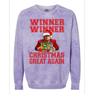 Humor Funny Trump Winner Winner Christmas Great Again Colorblast Crewneck Sweatshirt