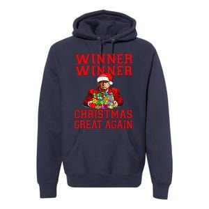 Humor Funny Trump Winner Winner Christmas Great Again Premium Hoodie