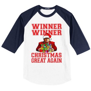 Humor Funny Trump Winner Winner Christmas Great Again Baseball Sleeve Shirt