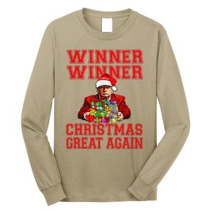 Humor Funny Trump Winner Winner Christmas Great Again Long Sleeve Shirt