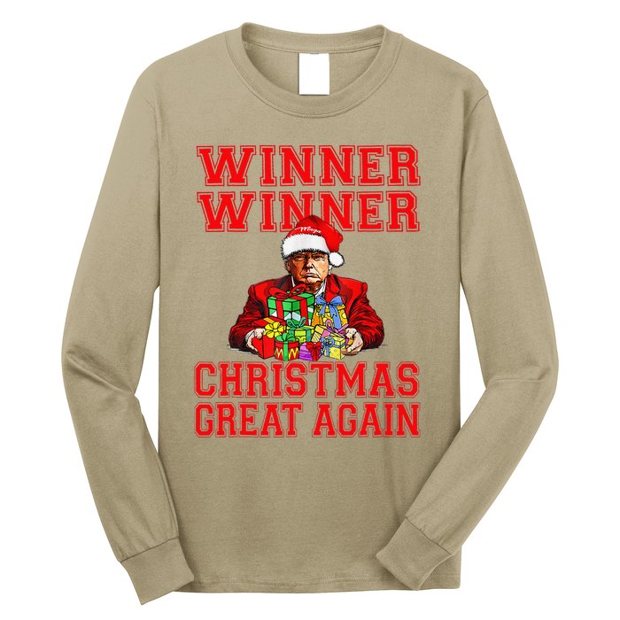 Humor Funny Trump Winner Winner Christmas Great Again Long Sleeve Shirt