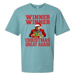 Humor Funny Trump Winner Winner Christmas Great Again Sueded Cloud Jersey T-Shirt