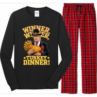 Humor Funny Trump Winner Winner Turkey Dinner Thanksgiving Long Sleeve Pajama Set