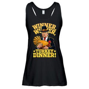 Humor Funny Trump Winner Winner Turkey Dinner Thanksgiving Ladies Essential Flowy Tank