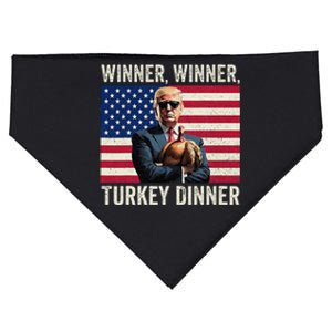 Humor Funny Trump Winner Winner Turkey Dinner Thanksgiving USA-Made Doggie Bandana