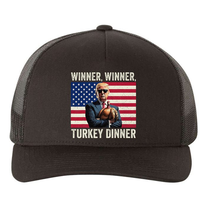 Humor Funny Trump Winner Winner Turkey Dinner Thanksgiving Yupoong Adult 5-Panel Trucker Hat