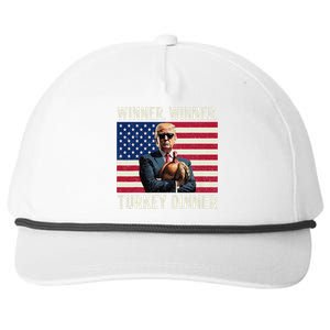 Humor Funny Trump Winner Winner Turkey Dinner Thanksgiving Snapback Five-Panel Rope Hat