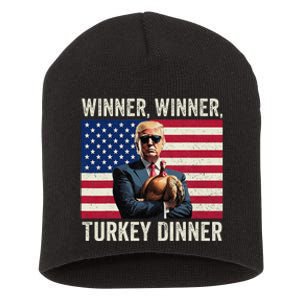 Humor Funny Trump Winner Winner Turkey Dinner Thanksgiving Short Acrylic Beanie