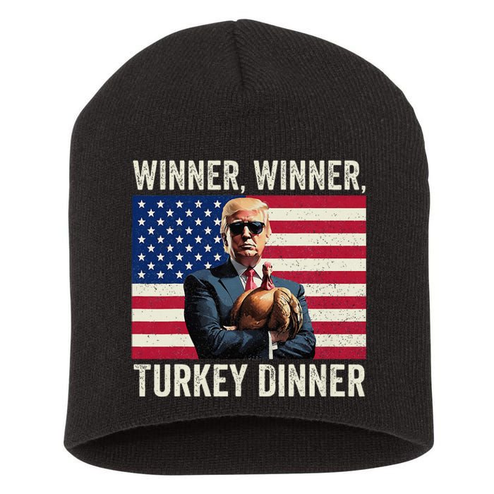 Humor Funny Trump Winner Winner Turkey Dinner Thanksgiving Short Acrylic Beanie