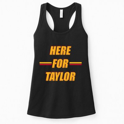 Here For Taylor Football Sports Fan Womens Tank Top