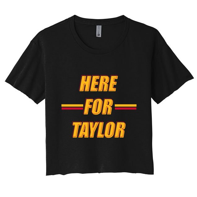 Here For Taylor Football Sports Fan Crop Top