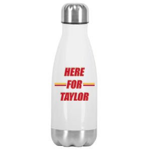 Here For Taylor Football Sports Fan Stainless Steel Insulated Water Bottle