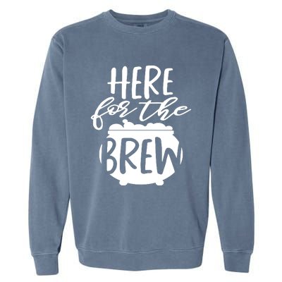 Here For The Brew Garment-Dyed Sweatshirt