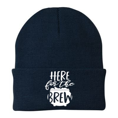 Here For The Brew Knit Cap Winter Beanie