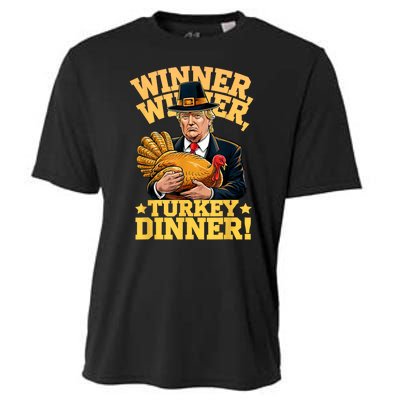 Humor Funny Trump Winner Winner Turkey Dinner Thanksgiving Cooling Performance Crew T-Shirt