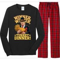 Humor Funny Trump Winner Winner Turkey Dinner Thanksgiving Long Sleeve Pajama Set