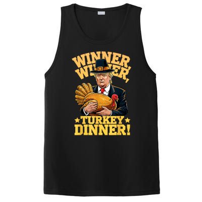 Humor Funny Trump Winner Winner Turkey Dinner Thanksgiving PosiCharge Competitor Tank