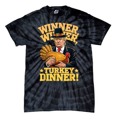 Humor Funny Trump Winner Winner Turkey Dinner Thanksgiving Tie-Dye T-Shirt