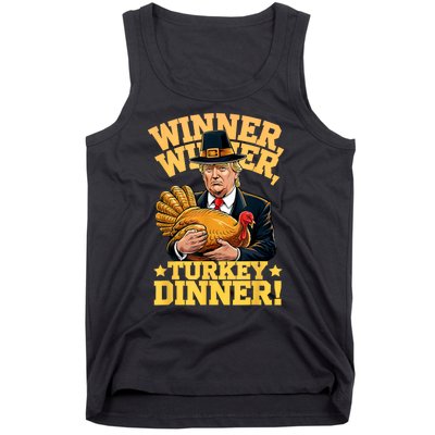 Humor Funny Trump Winner Winner Turkey Dinner Thanksgiving Tank Top