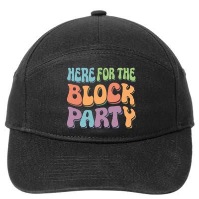 Here For The Block Party Retro 7-Panel Snapback Hat