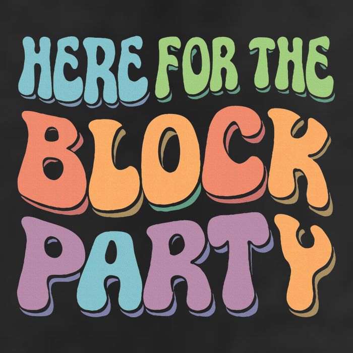 Here For The Block Party Retro Knit Cap Winter Beanie