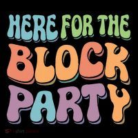 Here For The Block Party Retro Flat Bill Trucker Hat