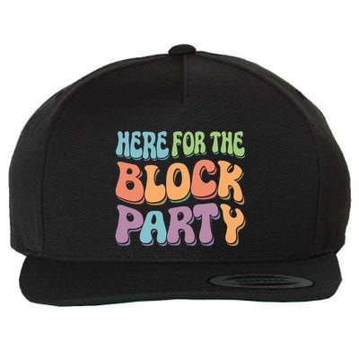 Here For The Block Party Retro Wool Snapback Cap