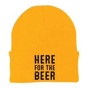 Here For The Beer Funny St Patricks Day Gift Knit Cap Winter Beanie