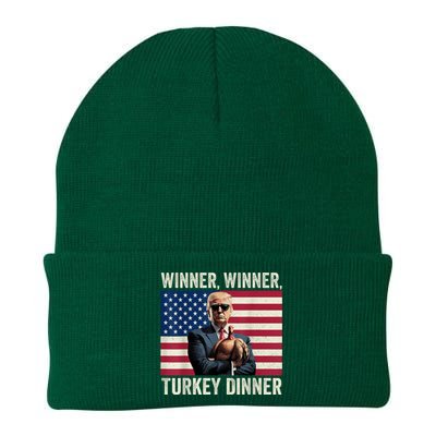 Humor Funny Trump Winner Winner Turkey Dinner Thanksgiving Knit Cap Winter Beanie