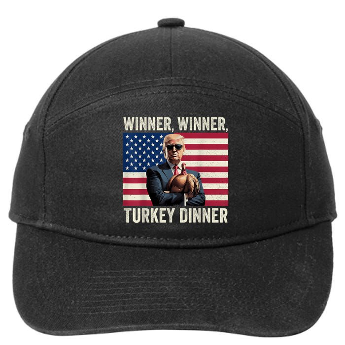 Humor Funny Trump Winner Winner Turkey Dinner Thanksgiving 7-Panel Snapback Hat