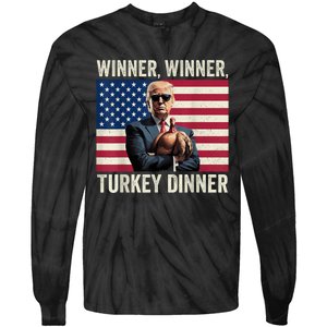 Humor Funny Trump Winner Winner Turkey Dinner Thanksgiving Tie-Dye Long Sleeve Shirt