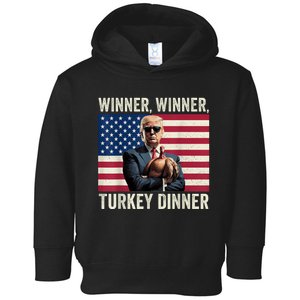 Humor Funny Trump Winner Winner Turkey Dinner Thanksgiving Toddler Hoodie