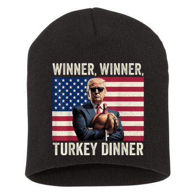 Humor Funny Trump Winner Winner Turkey Dinner Thanksgiving Short Acrylic Beanie