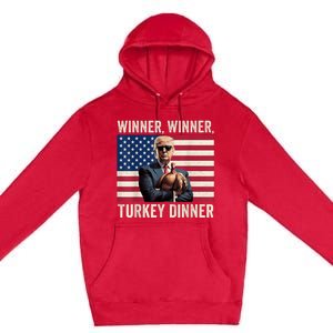 Humor Funny Trump Winner Winner Turkey Dinner Thanksgiving Premium Pullover Hoodie