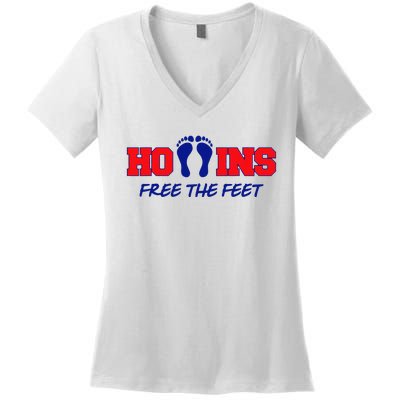 Hollins Free The Feet Women's V-Neck T-Shirt