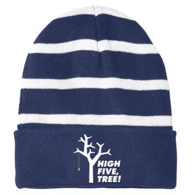 High Five, Tree! Striped Beanie with Solid Band