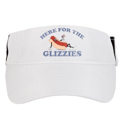 Here For The Glizzies 4th Of July Adult Drive Performance Visor