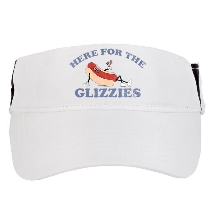 Here For The Glizzies 4th Of July Adult Drive Performance Visor