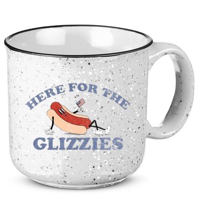 Here For The Glizzies 4th Of July 15oz Campfire Ceramic Mug