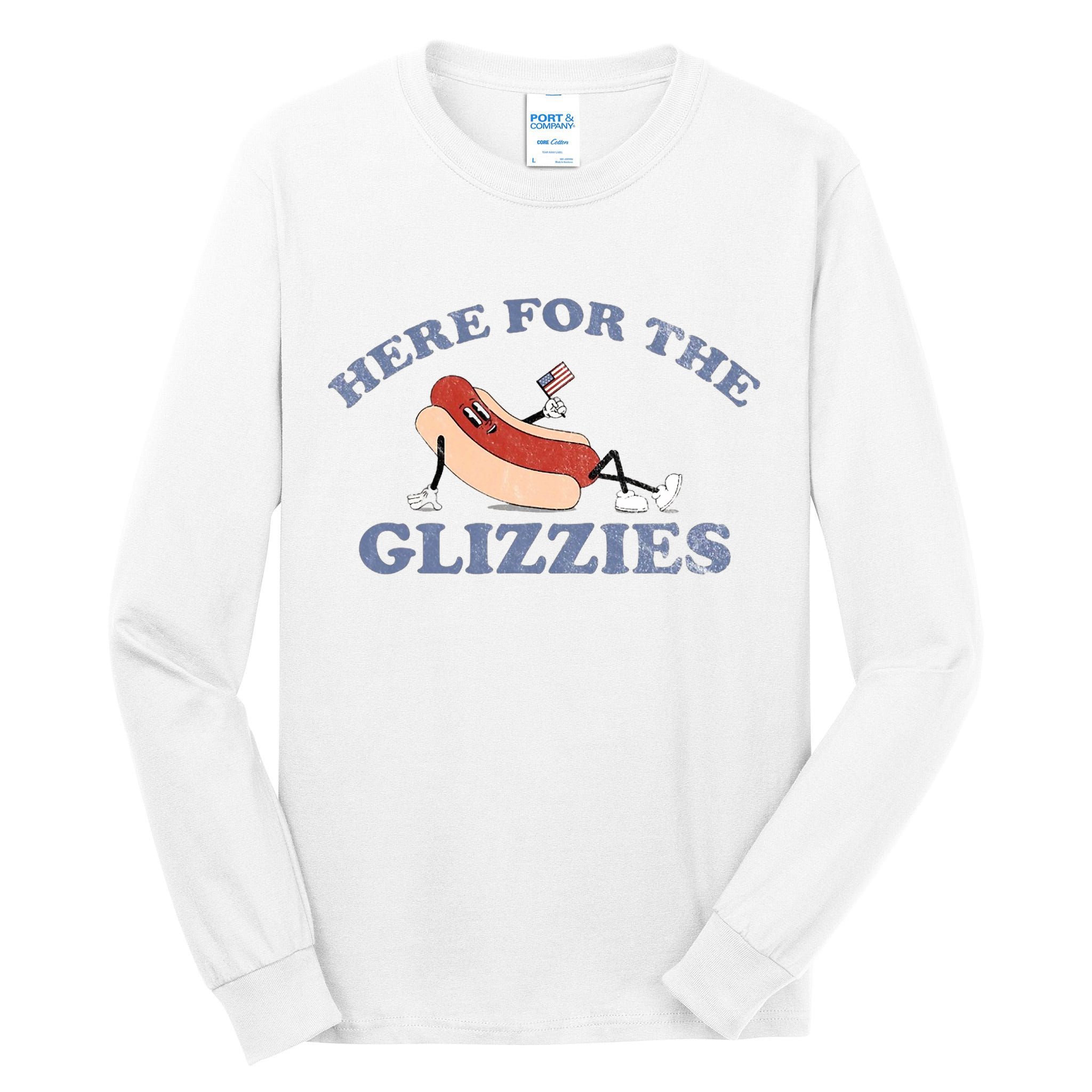 Here For The Glizzies 4th Of July Tall Long Sleeve T-Shirt