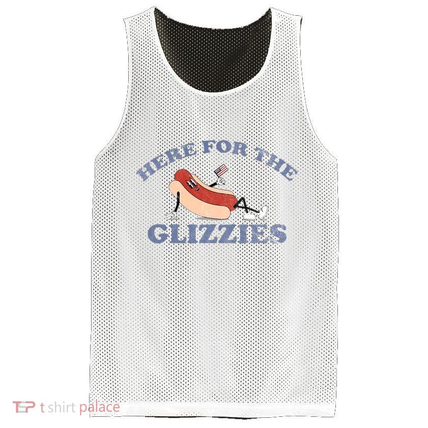 Here For The Glizzies 4th Of July Mesh Reversible Basketball Jersey Tank