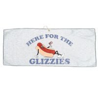 Here For The Glizzies 4th Of July Large Microfiber Waffle Golf Towel