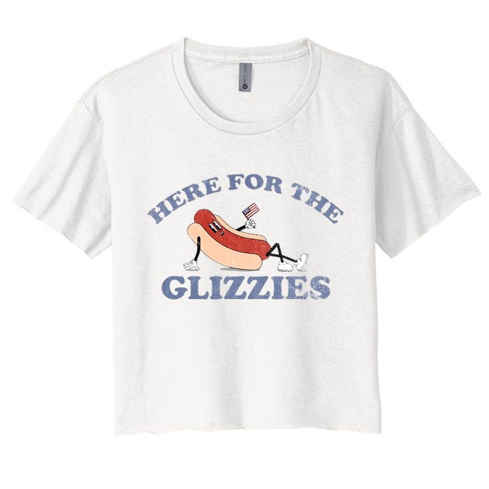 Here For The Glizzies 4th Of July Crop Top