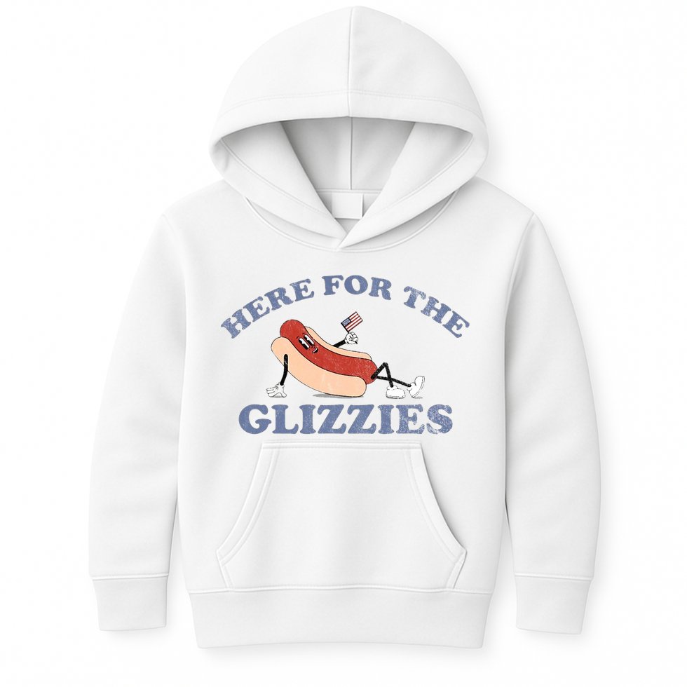 Here For The Glizzies 4th Of July Kids Hoodie