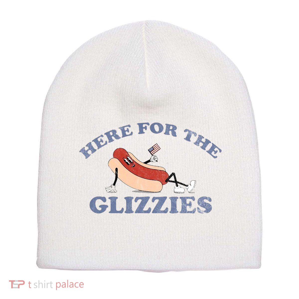 Here For The Glizzies 4th Of July Short Acrylic Beanie